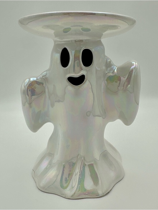 Bath & Body Works Other - Bath & Body Works Iridescent Ghost 3-Wick Candle Holder Halloween 2024 - CHIPPED